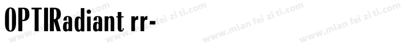 OPTIRadiant rr字体转换